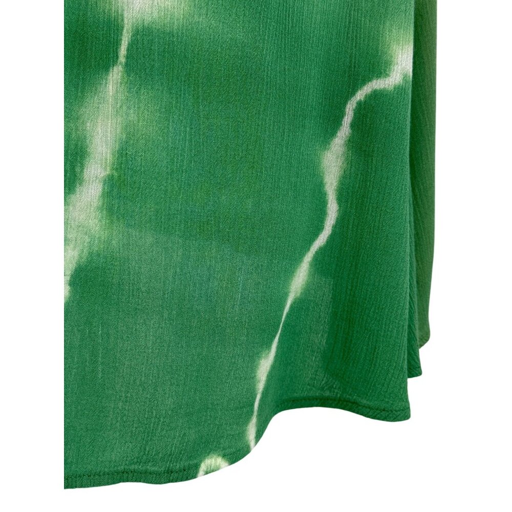NWOT Green Crochet Tie Dye Mini Slip Dress S | Boho Grunge Fairycore Whimsigoth - Picture 8 of 16